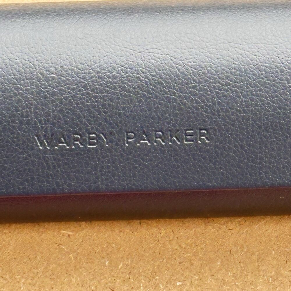 Warby Parker Blue Eyeglasses  Sunglasses Hard Case Magnetic Closure Navy Blue